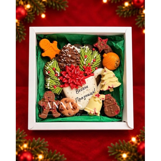 Бисквита и шоколадови бонбони в кутия, Annas Chocolates