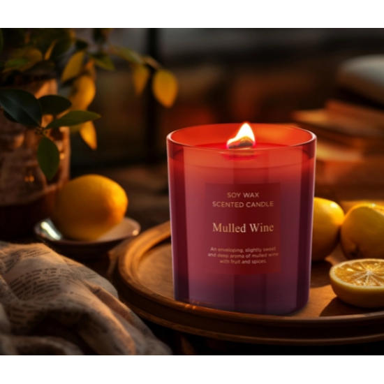 Ароматна соева свещ в чаша Mulled Wine, 240gr