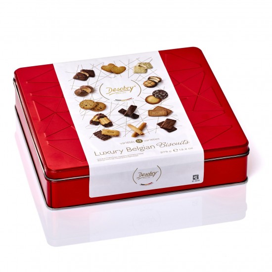 Луксозна бисквитиера Desobry Luxury Belgian Biscuits в метална кутия 