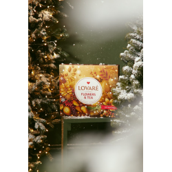 Подаръчен Комплект Чай LOVARE Winter Flowers Tea, 60 пакетчета 